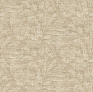 Lei Wheat Etched Leaves Wallpaper by A-Street Prints
