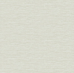 Lela Silver Faux Linen Wallpaper by A-Street Prints