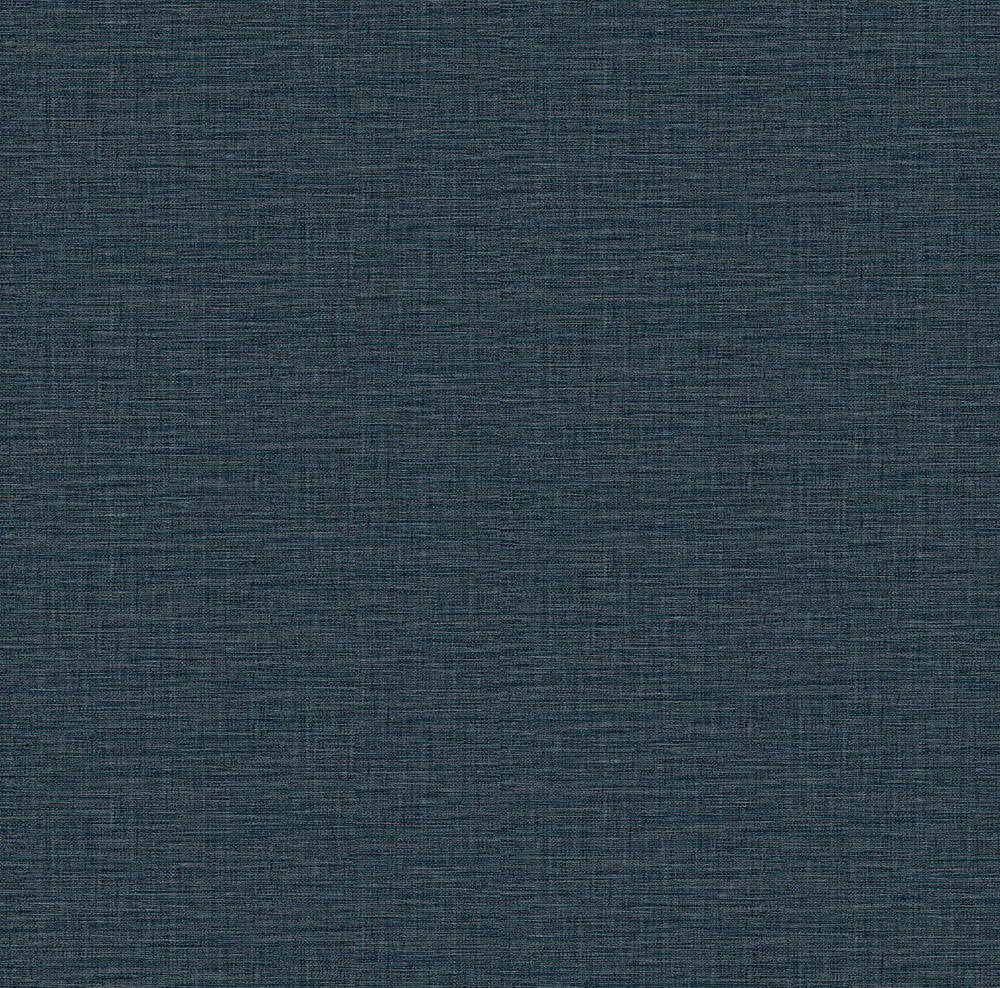 Lela Navy Faux Linen Wallpaper by A-Street Prints Dimensions Covers about 60.8 square feet 27-in by 27-ft long roll Unpasted 0 - Fabric Carolina -