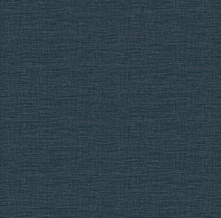 Lela Navy Faux Linen Wallpaper by A-Street Prints Dimensions Covers about 60.8 square feet 27-in by 27-ft long roll Unpasted 0 - Fabric Carolina -