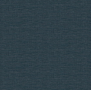 Lela Navy Faux Linen Wallpaper by A-Street Prints
