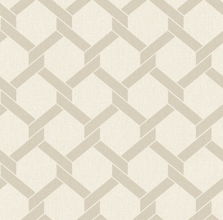 Payton Beige Hexagon Trellis Wallpaper by A-Street Prints Dimensions Covers about 60.8 square feet 27-in by 27-ft long roll Unpasted 25.2 - Fabric Carolina -