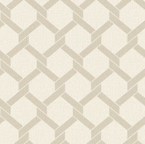 Payton Beige Hexagon Trellis Wallpaper by A-Street Prints