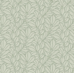 Coraline Green Leaf Wallpaper by A-Street Prints