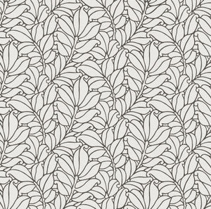 Coraline White Leaf Wallpaper by A-Street Prints