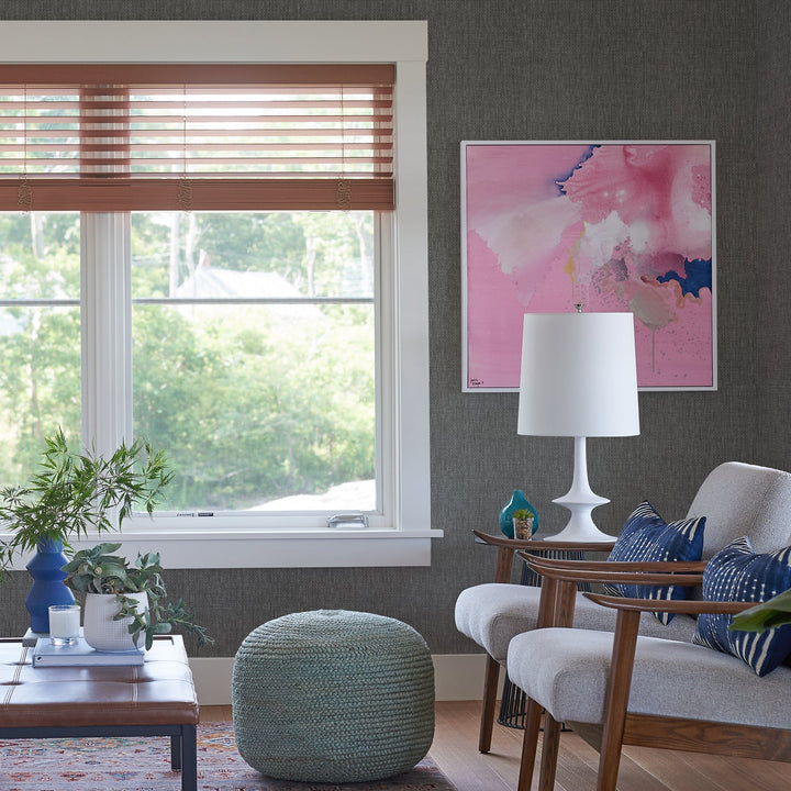 Dunstan Black Basketweave Wallpaper by A-Street Prints Designer