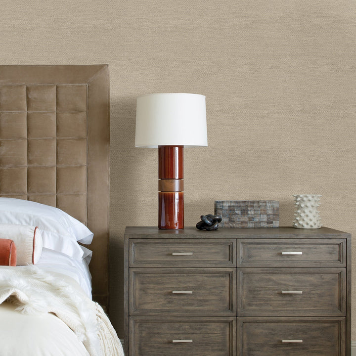 Jordan Beige Faux Tweed Wallpaper by A-Street Prints Designer