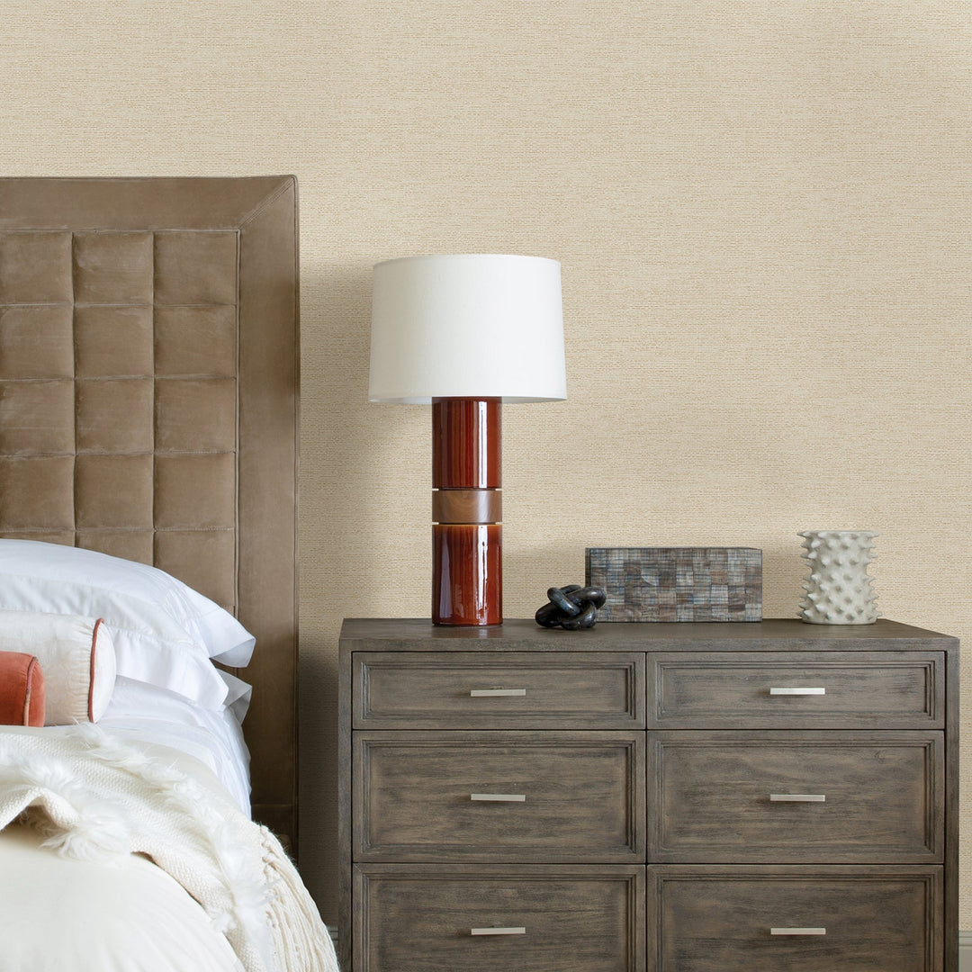 Jordan Cream Faux Tweed Wallpaper by A-Street Prints Designer