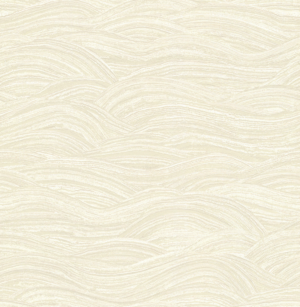 Leith Cream Zen Waves Wallpaper by A-Street Prints Dimensions Covers about 57.5 square feet 20.9-in by 33-ft long roll Unpasted 20.9 - Fabric Carolina -