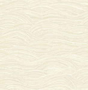 Leith Cream Zen Waves Wallpaper by A-Street Prints