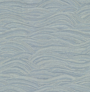 Leith Blue Zen Waves Wallpaper by A-Street Prints