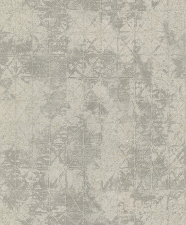 Odell Silver Antique Tiles Wallpaper by A-Street Prints Dimensions Covers about 57.5 square feet 20.9-in by 33-ft long roll Unpasted 12.6 - Fabric Carolina -