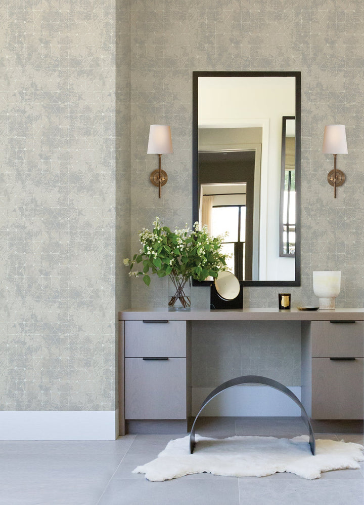 Odell Light Blue Antique Tiles Wallpaper by A-Street Prints Designer