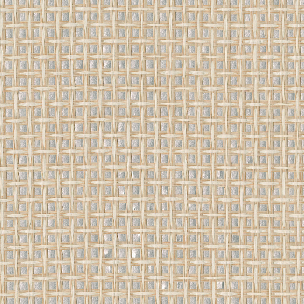 Aki Silver Paper Weave Grasscloth Wallpaper by A-Street Prints Loom Covers about 72 square feet 36-in by 24-ft long roll Unpasted 0 - Fabric Carolina -