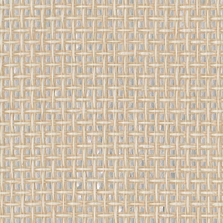 Aki Silver Paper Weave Grasscloth Wallpaper by A-Street Prints Loom Covers about 72 square feet 36-in by 24-ft long roll Unpasted 0 - Fabric Carolina -
