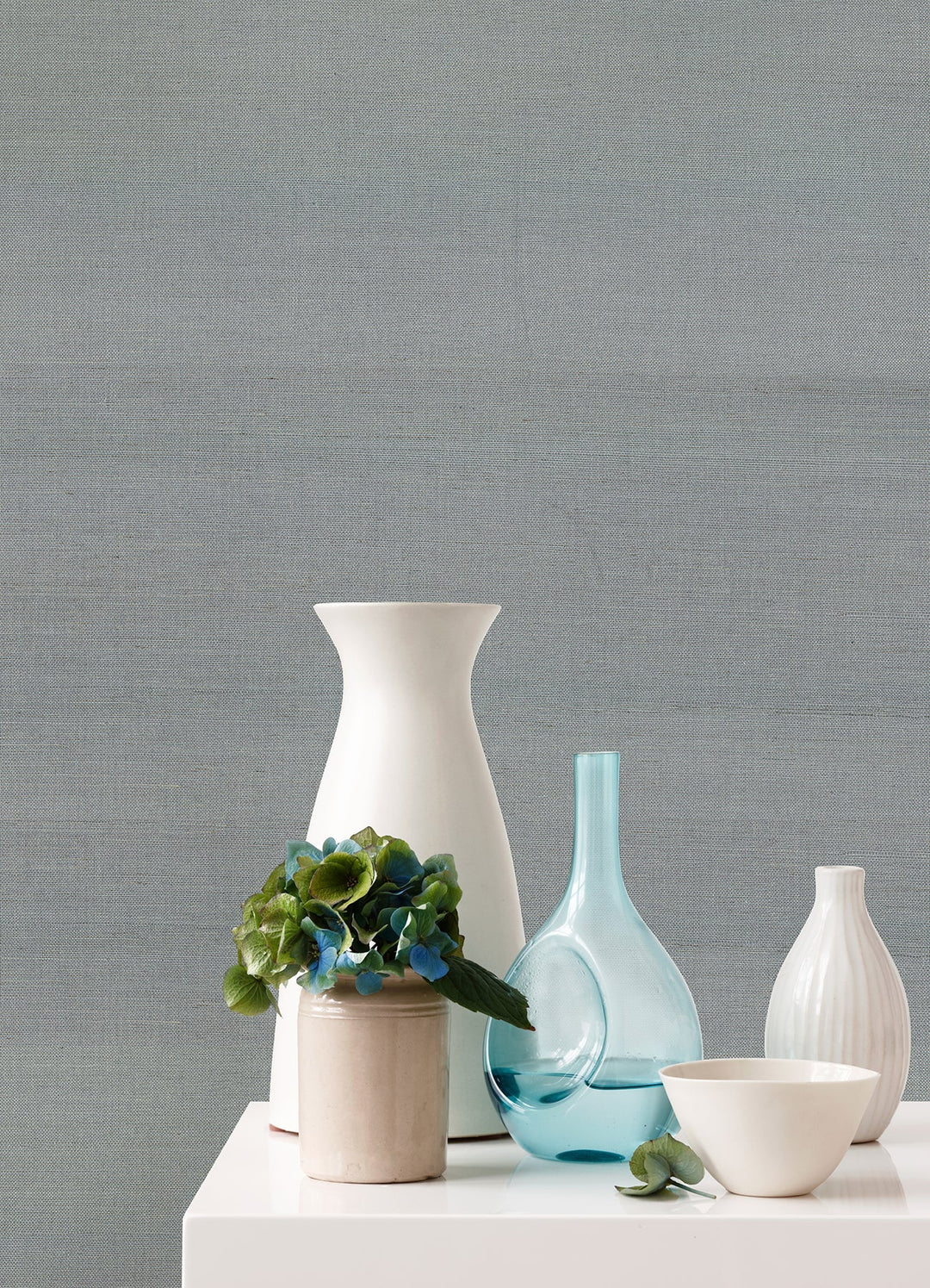 Mirador Light Blue Sisal Grasscloth Wallpaper by A-Street Prints Designer