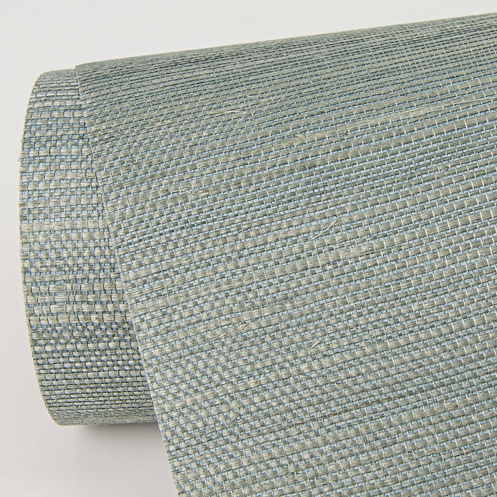 Zhejiang Aquamarine Sisal rasscloth Wallpaper by A-Street Prints Designer