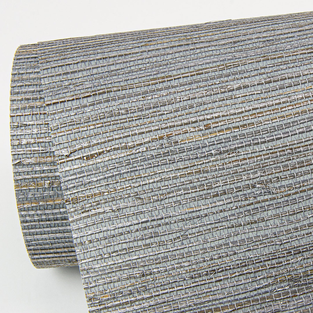 Shandong Slate Ramie Grasscloth Wallpaper by A-Street Prints Designer