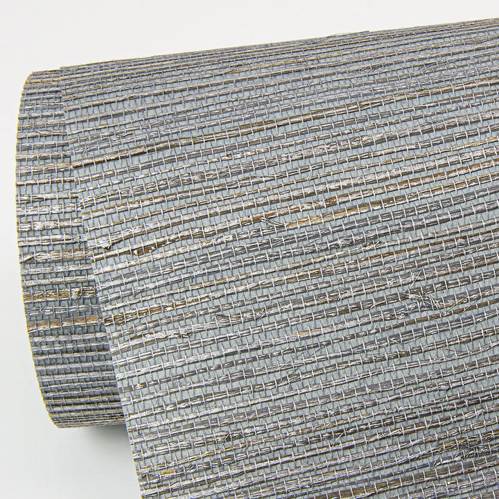 Shandong Slate Ramie Grasscloth Wallpaper by A-Street Prints Designer