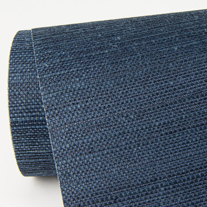 Peninsula Navy Sisal Grasscloth Wallpaper by A-Street Prints Designer
