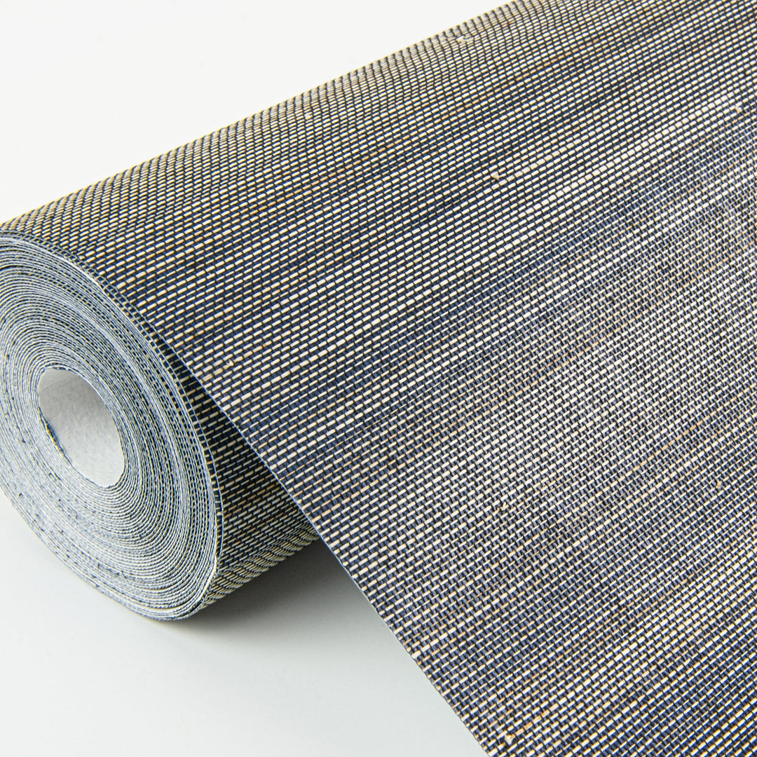 Mai Indigo Abaca Grasscloth Wallpaper by A-Street Prints Designer