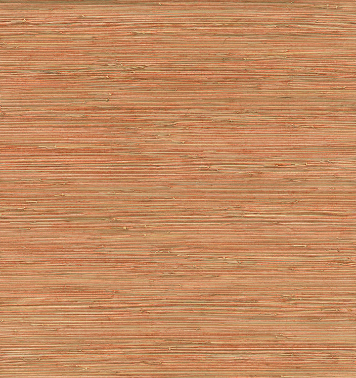 Shuang Coral Handmade Grasscloth Wallpaper by A-Street Prints Loom Covers about 72 square feet 36-in by 24-ft long roll Unpasted 0 - Fabric Carolina -