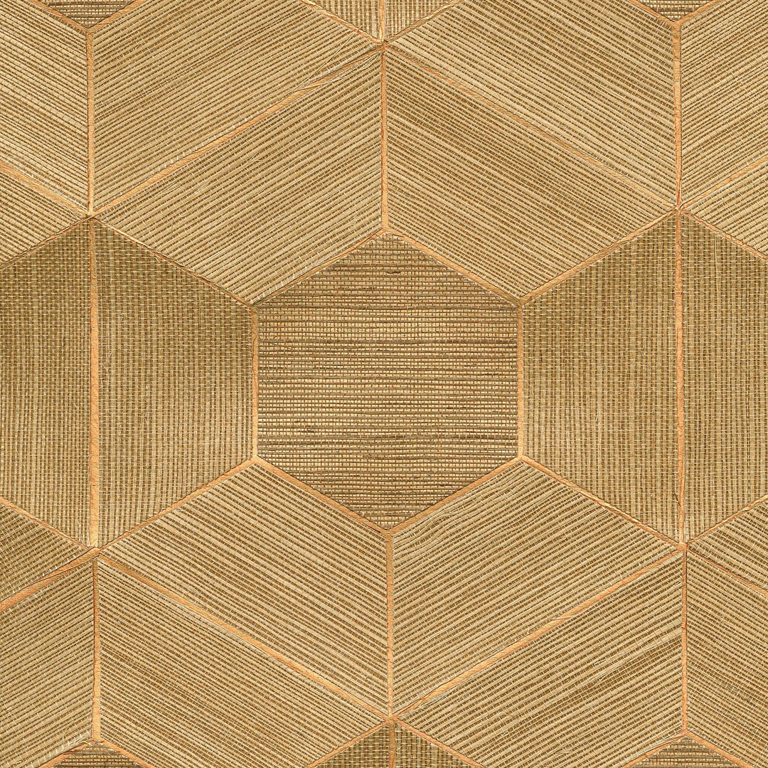 Linzhi Copper Sisal Grasscloth Wallpaper by A-Street Prints Designer