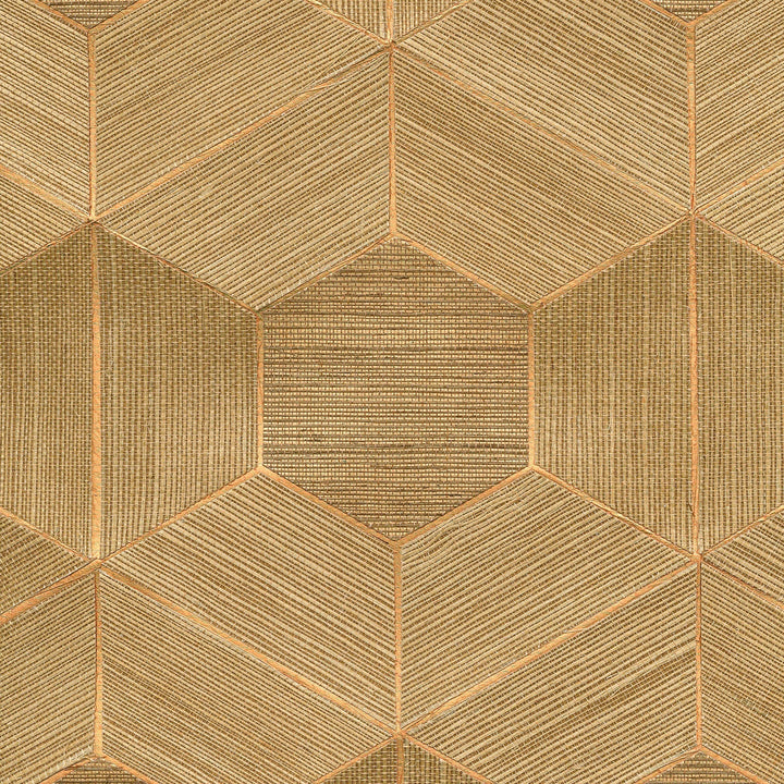 Linzhi Copper Sisal Grasscloth Wallpaper by A-Street Prints Designer