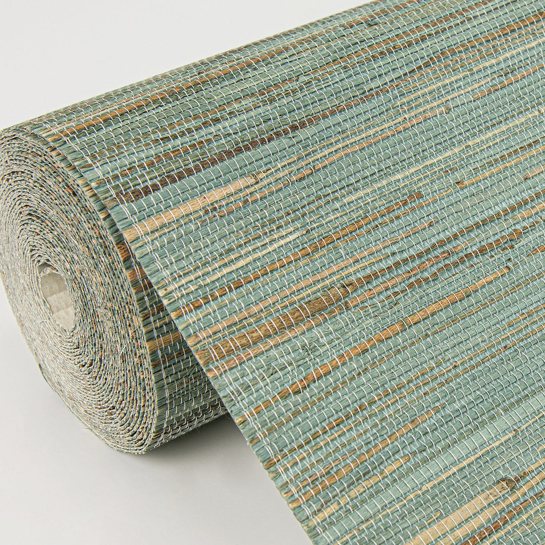 Kira Turquoise Hemp Grasscloth Wallpaper by A-Street Prints Designer