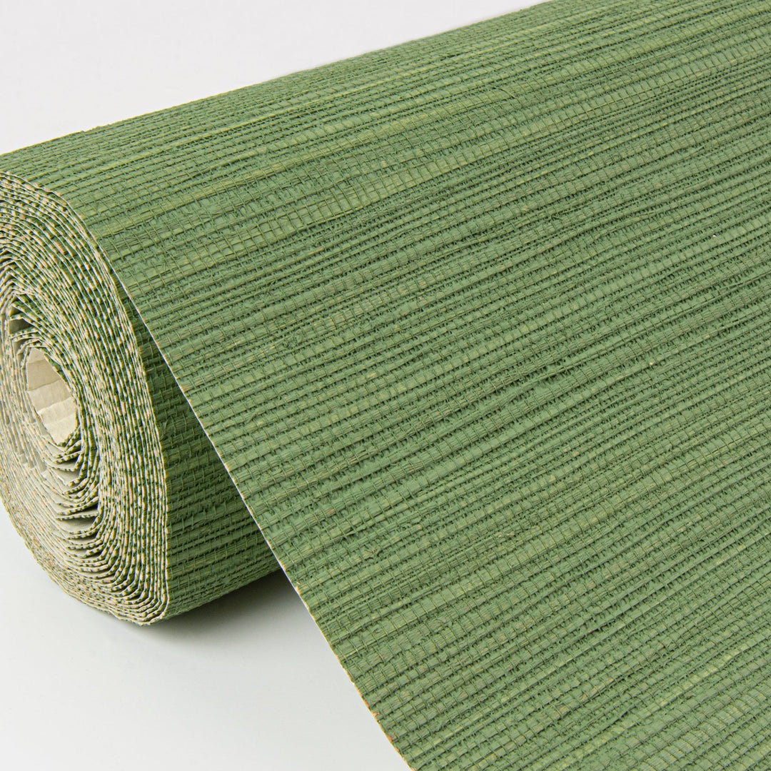 Kira Green Hemp Grasscloth Wallpaper by A-Street Prints Designer
