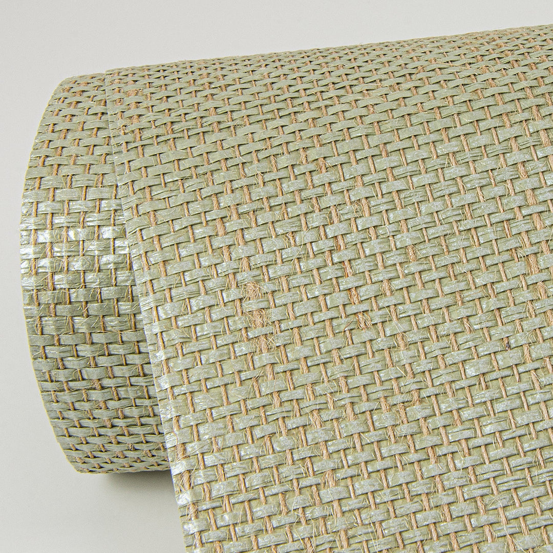 Yanyu Sage Paper Weave Grasscloth Wallpaper by A-Street Prints Designer
