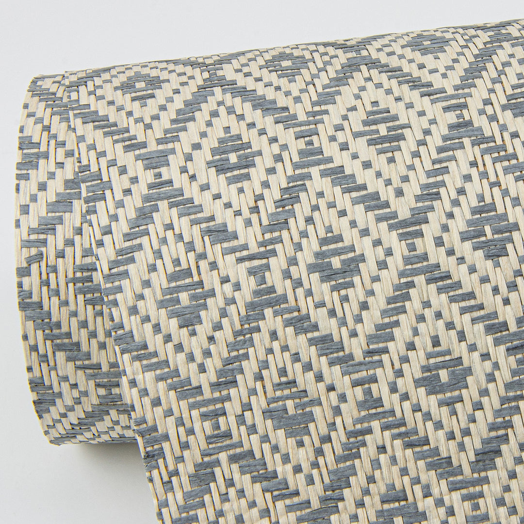 Hui Denim Paper Weave Grasscloth Wallpaper by A-Street Prints Designer