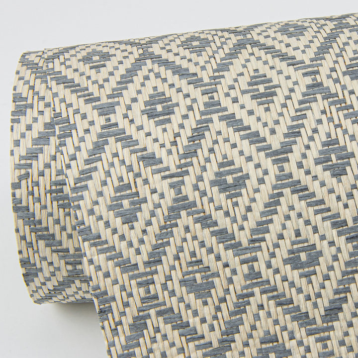 Hui Denim Paper Weave Grasscloth Wallpaper by A-Street Prints Designer