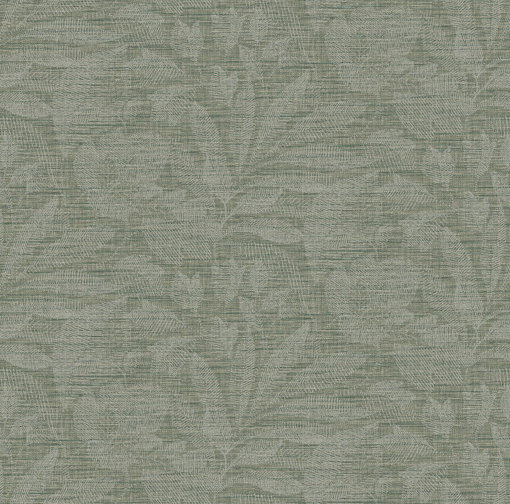 Lei Jade Leaf Wallpaper by A-Street Prints Loom Covers about 60.8 square feet 27-in by 27-ft long roll Unpasted 27 - Fabric Carolina -