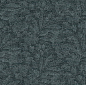 Lei Navy Leaf Wallpaper by A-Street Prints