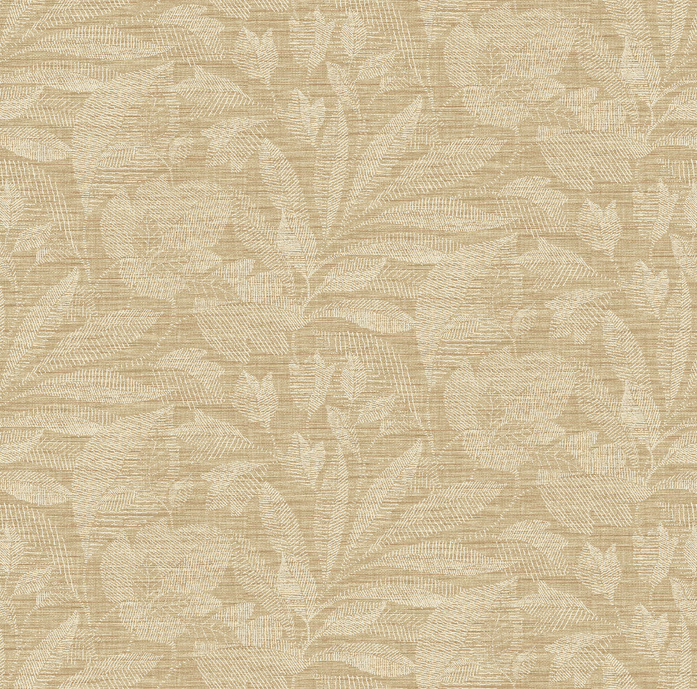 Lei Wheat Leaf Wallpaper by A-Street Prints Loom Covers about 60.8 square feet 27-in by 27-ft long roll Unpasted 27 - Fabric Carolina -