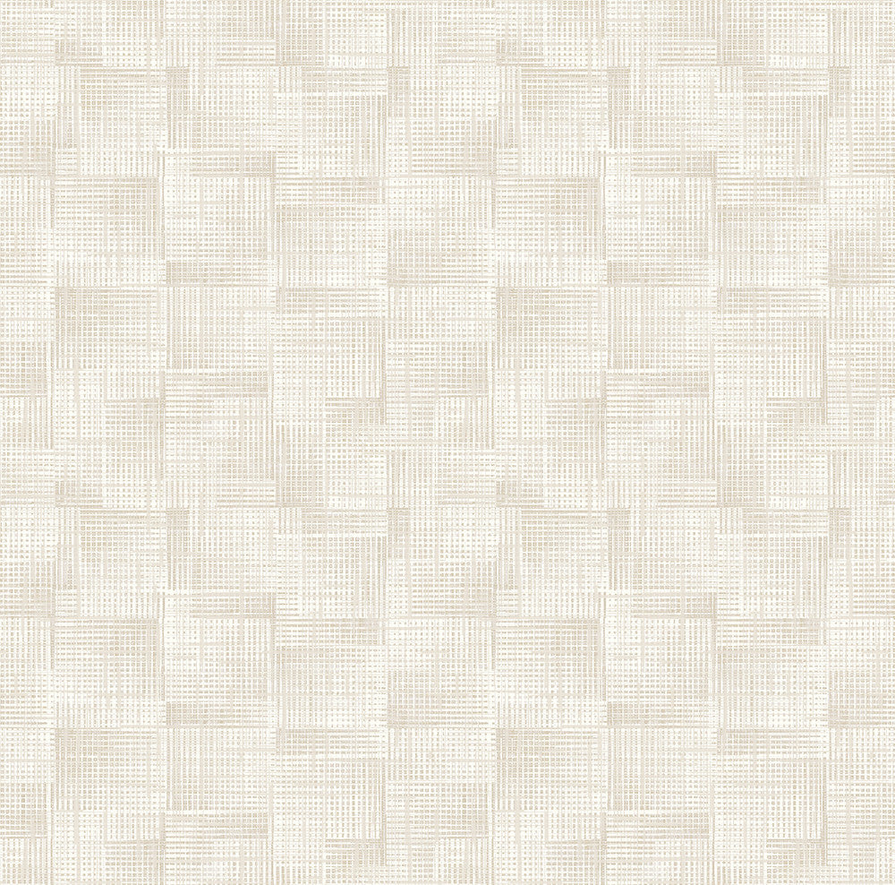 Ting Cream Lattice Wallpaper by A-Street Prints Loom Covers about 60.8 square feet 27-in by 27-ft long roll Unpasted 27 - Fabric Carolina -