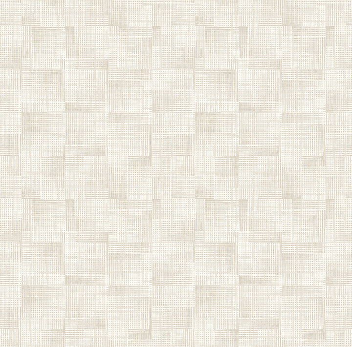 Ting Cream Lattice Wallpaper by A-Street Prints Loom Covers about 60.8 square feet 27-in by 27-ft long roll Unpasted 27 - Fabric Carolina -