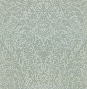 Maris Silver Flock Damask Wallpaper by A-Street Prints