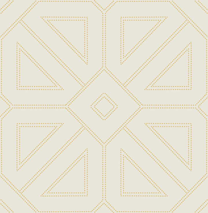 Voltaire Gold Beaded Geometric Wallpaper by A-Street Prints Daylight Covers about 56.4 square feet 20.5-in by 33-ft long roll Unpasted 21 - Fabric Carolina -