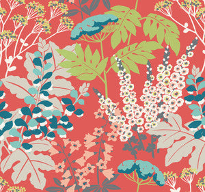 Brie Red Forest Flowers Wallpaper by A-Street Prints