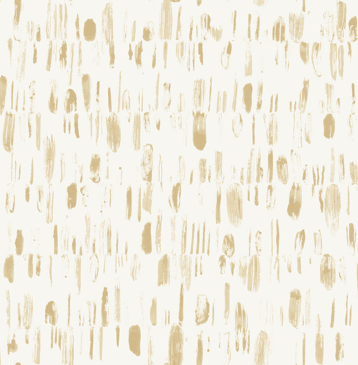 Dwell Gold Brushstrokes Wallpaper by A-Street Prints Daylight Covers about 56.4 square feet 20.5-in by 33-ft long roll Unpasted 21 - Fabric Carolina -
