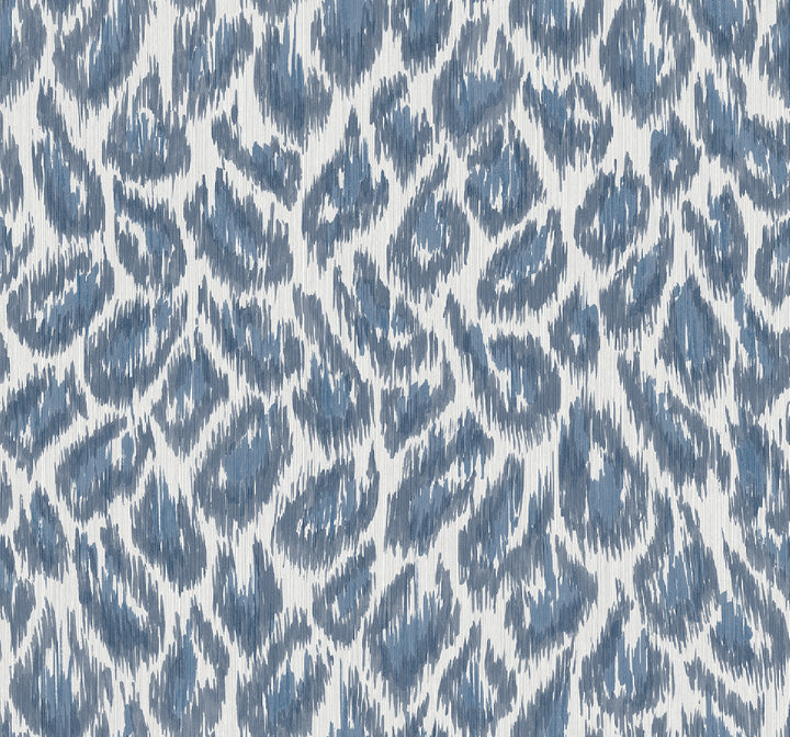 Electra Blue Leopard Spot String Wallpaper by A-Street Prints Daylight Covers about 60.8 square feet 27-in by 27-ft long roll Unpasted 25.25 - Fabric Carolina -