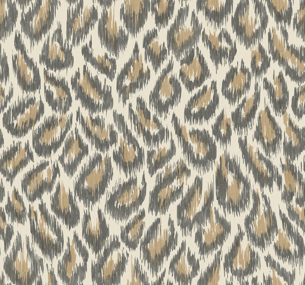 Electra Bronze Leopard Spot String Wallpaper by A-Street Prints Daylight Covers about 60.8 square feet 27-in by 27-ft long roll Unpasted 25.25 - Fabric Carolina -