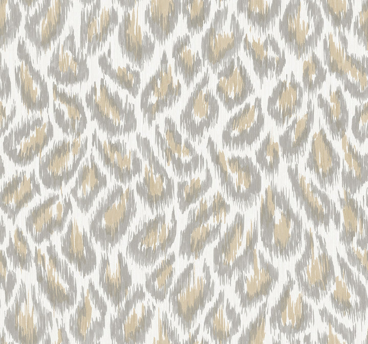 Electra Wheat Leopard Spot String Wallpaper by A-Street Prints Daylight Covers about 60.8 square feet 27-in by 27-ft long roll Unpasted 25.25 - Fabric Carolina -