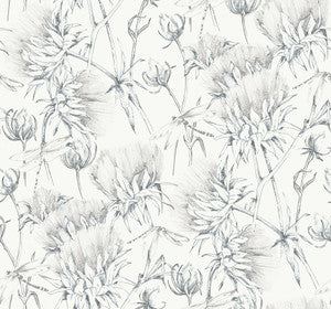 Mariell Grey Dragonfly Wallpaper by A-Street Prints