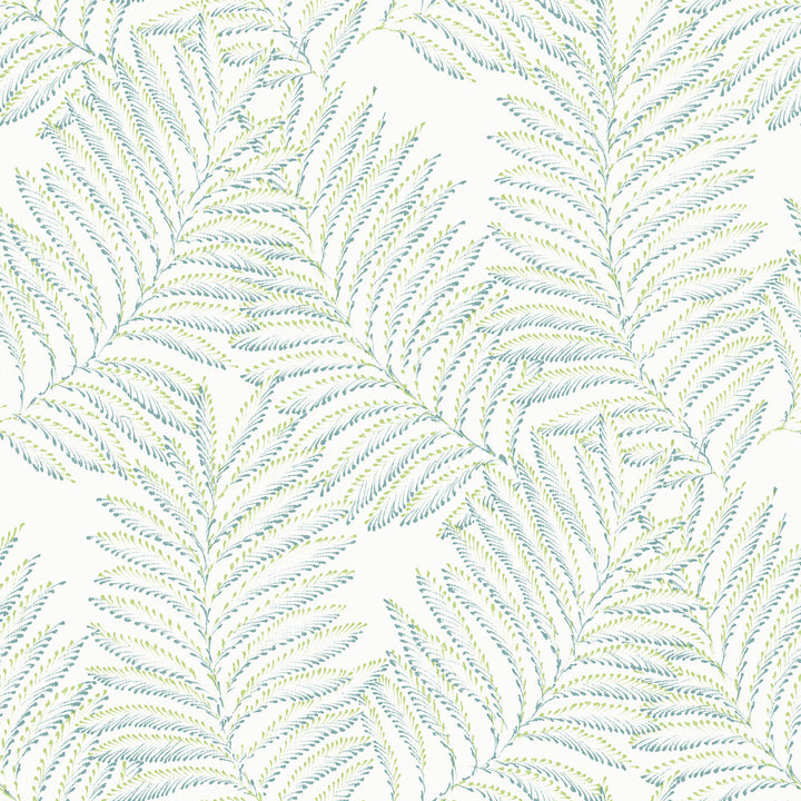 Finnley Green Inked Fern Wallpaper by A-Street Prints Daylight Covers about 56.4 square feet 20.5-in by 33-ft long roll Unpasted 21 - Fabric Carolina -