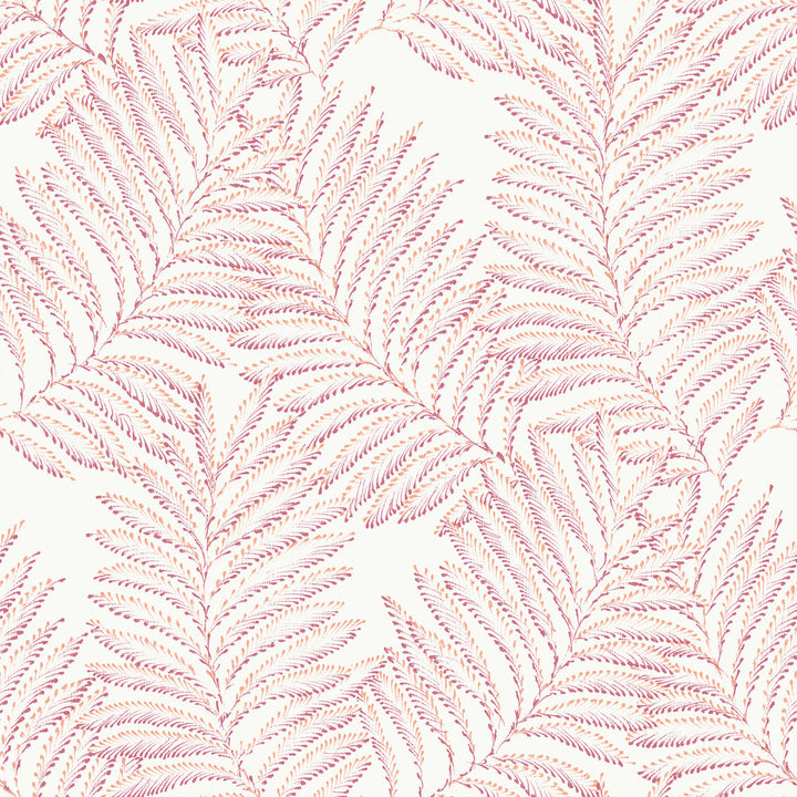 Finnley Pink Inked Fern Wallpaper by A-Street Prints Daylight Covers about 56.4 square feet 20.5-in by 33-ft long roll Unpasted 21 - Fabric Carolina -