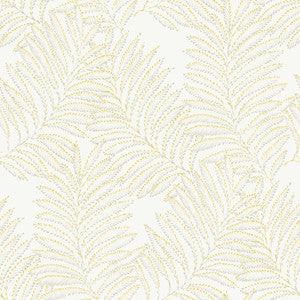 Finnley Yellow Inked Fern Wallpaper by A-Street Prints