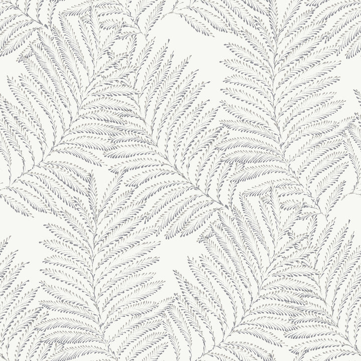 Finnley Grey Inked Fern Wallpaper by A-Street Prints Daylight Covers about 56.4 square feet 20.5-in by 33-ft long roll Unpasted 21 - Fabric Carolina -